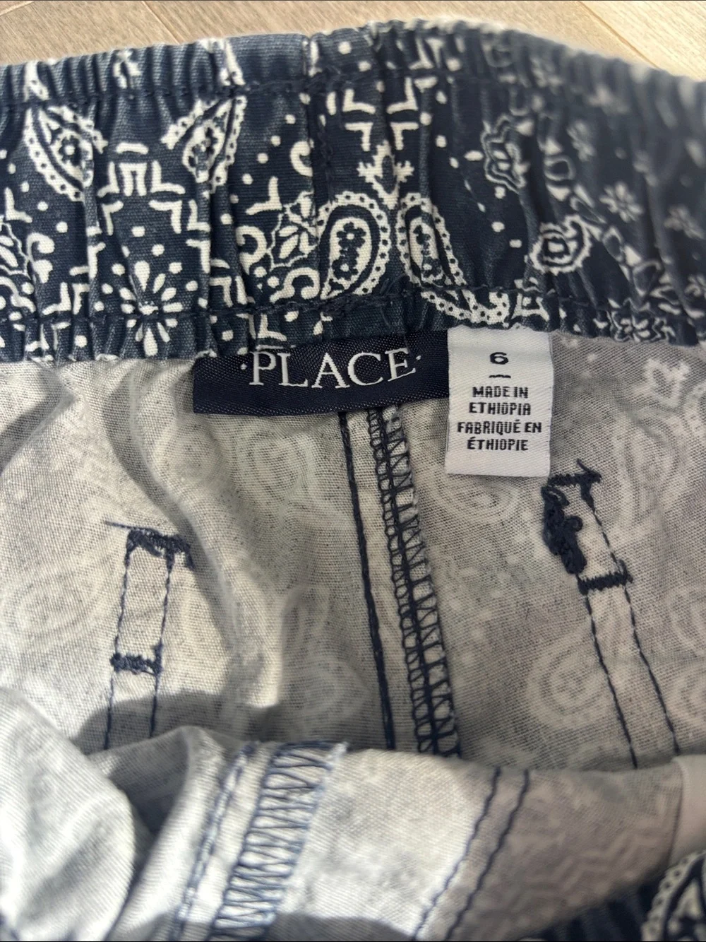 The Children's Place Navy and White Bandana-Print Shorts